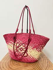 Loewe Anagram Basket Bag In Pink - 46x24x15cm - 4