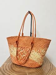 Loewe Anagram Basket Bag In Orange - 46x24x15cm - 5