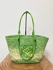 Loewe Anagram Basket Bag In Green - 46x24x15cm - 1