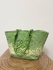 Loewe Anagram Basket Bag In Green - 46x24x15cm - 3