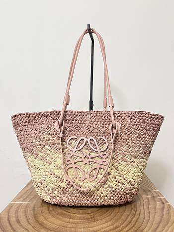 Loewe Anagram Basket Bag In Purple - 46x24x15cm