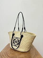 Loewe Anagram Basket Bag In Black - 46x24x15cm - 2