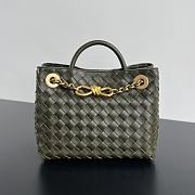 Bottega Veneta Small Andiamo With Chain Kaki - 25x22x10.5cm - 1