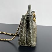 Bottega Veneta Small Andiamo With Chain Kaki - 25x22x10.5cm - 5