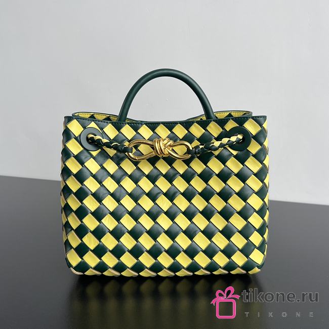 Bottega Veneta Small Andiamo Yellow Green Bag - 25x20x10cm - 1