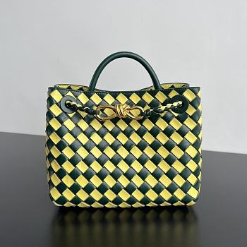 Bottega Veneta Small Andiamo Yellow Green Bag - 25x20x10cm