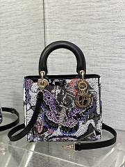 Dior Lady Black Butterfly Beaded Bag - 24x20x11cm - 1