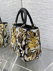 Dior Lady Lion Beaded Bag - 24x20x11cm - 4