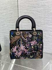 Dior Lady Flower Beaded Bag - 24x20x11cm - 4