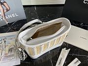 Chanel Rattan Calfskin Small Gabrielle Hobo Beige Ivory - 15x20x8cm - 4