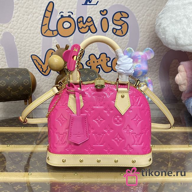 Louis Vuitton M90611 Vernis Nano Pink Alma Chain - 23.5x17.5x11.5cm - 1