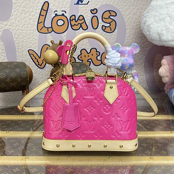 Louis Vuitton M90611 Vernis Nano Pink Alma Chain - 23.5x17.5x11.5cm