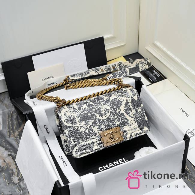 Chanel Boy Bag In Mini Cream 20cm - 1