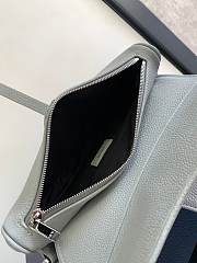 Dior Saddle Bag In Grey Leather - 26x19x4.5cm - 4