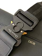 Dior Saddle Bag In Black Leather - 26x19x4.5cm - 2