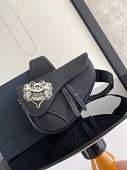 Dior x Shawn Stussy Black Saddle Bag - 20x28.6x5cm - 1