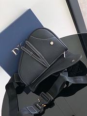 Dior x Shawn Stussy Black Saddle Bag - 20x28.6x5cm - 5