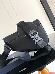 Dior x Shawn Stussy Black Saddle Bag - 20x28.6x5cm - 3