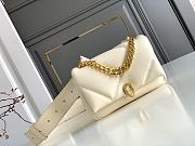 Bulgari Calfskin Matelasse Serpenti Cabochon Bag White - 18x12x8cm - 1