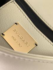 Bulgari Calfskin Matelasse Serpenti Cabochon Bag White - 18x12x8cm - 3