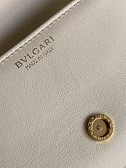 Bulgari Calfskin Matelasse Serpenti Cabochon Bag White - 18x12x8cm - 2