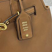 Miu Miu Brown Nappa-leather Tote Bag - 40x30x13cm - 3