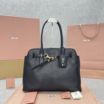 Miu Miu Black Nappa-leather Tote Bag - 40x30x13cm