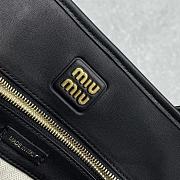 Miu Miu Aventure Nappa Leather Bag Black - 40x31x13cm - 2