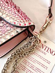 Valentino Vlogo Sequin Pink Bag - 19x10.5x5cm - 4