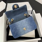 Chanel Classic Blue Denim Handbag 20cm - 5