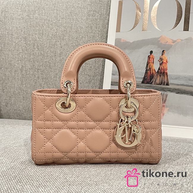 Dior Lady D-Joy Micro Pink Nude Bag - 16x9x5cm - 1