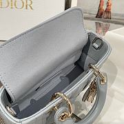 Dior Lady D-Joy Micro Sky Blue Bag - 16x9x5cm - 4