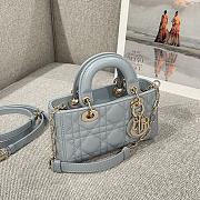 Dior Lady D-Joy Micro Sky Blue Bag - 16x9x5cm - 2