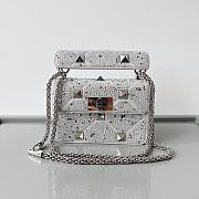 Valentino Garavani Atelier Silver Crystal Embellished Bag 19cm - 1