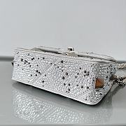 Valentino Garavani Atelier Silver Crystal Embellished Bag 19cm - 5