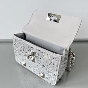 Valentino Garavani Atelier Silver Crystal Embellished Bag 19cm - 4