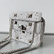 Valentino Garavani Atelier Silver Crystal Embellished Bag 19cm - 2