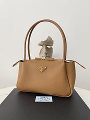 Prada Brown Medium Soft Grain Flou Shoulder Bag - 28×16×10.5cm - 4