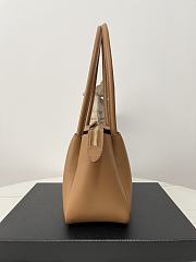 Prada Brown Medium Soft Grain Flou Shoulder Bag - 28×16×10.5cm - 3