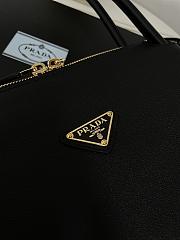 Prada Black Medium Soft Grain Flou Shoulder Bag - 28×16×10.5cm - 4