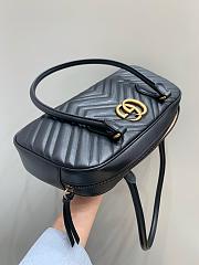 Gucci Marmont Top Handle Black Bag - 35.5x16.5x7cm - 2