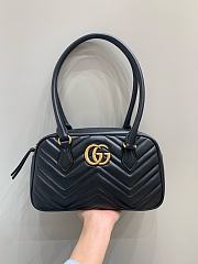 Gucci Marmont Top Handle Black Bag - 25.5x15.5x6.5cm - 1