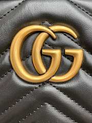 Gucci Marmont Top Handle Black Bag - 25.5x15.5x6.5cm - 5