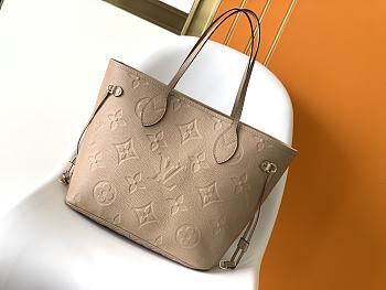 Louis Vuitton M45684 Neverfull MM In Beige - 32x29x17cm