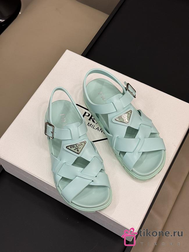 Prada Blue Tiffany Sandals - 1