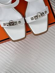 Hermes White Sandals - 3