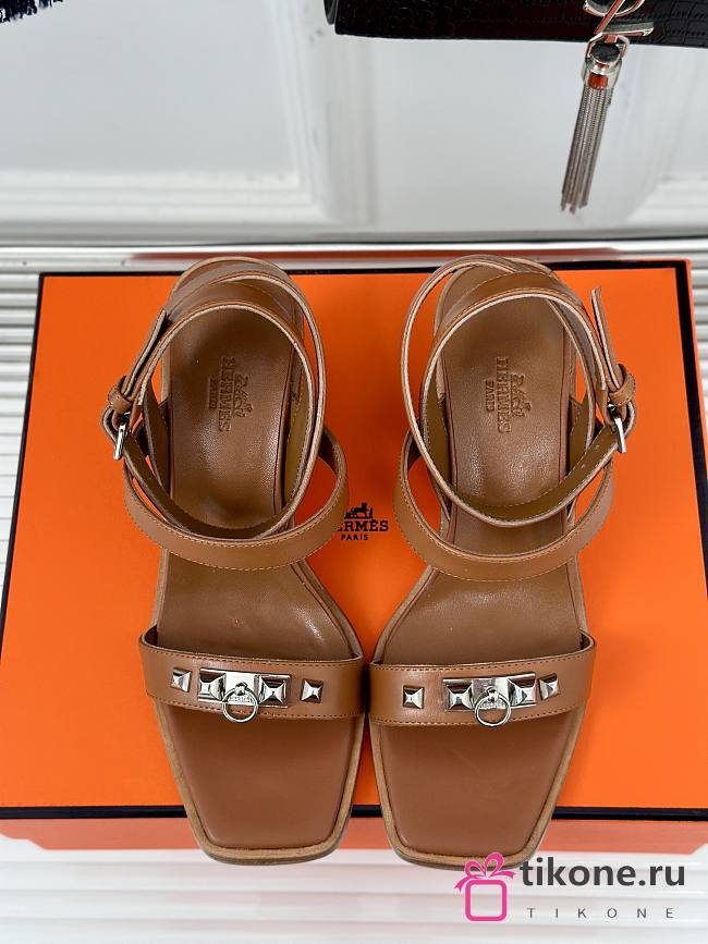 Hermes Brown Sandals - 1