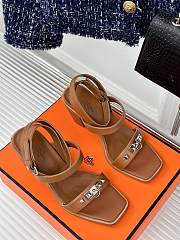 Hermes Brown Sandals - 5