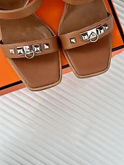 Hermes Brown Sandals - 4