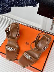 Hermes Brown Sandals - 3